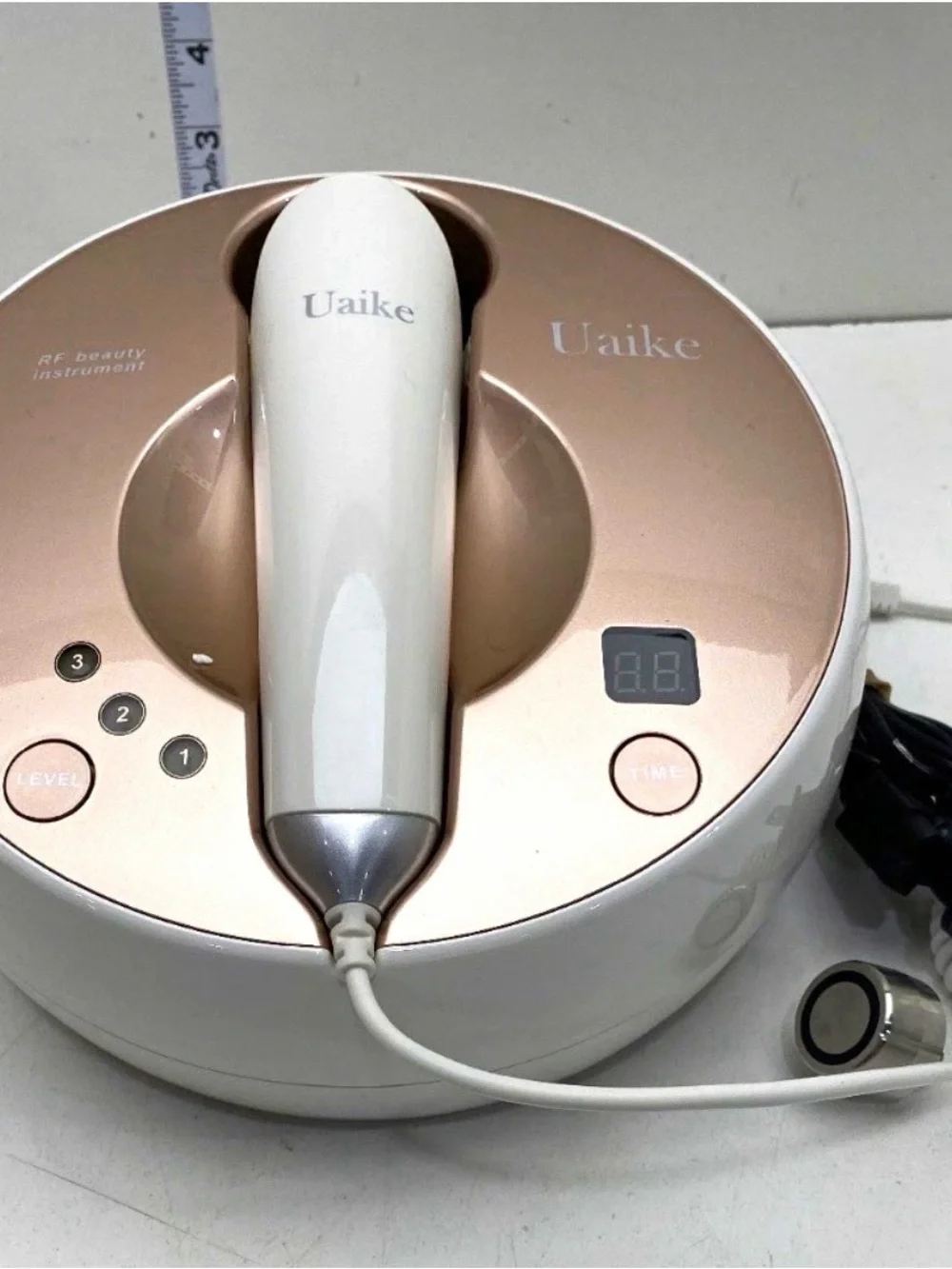 Uaike RF Radio Frequency Skin Tightening Machine - Rose Gold/White